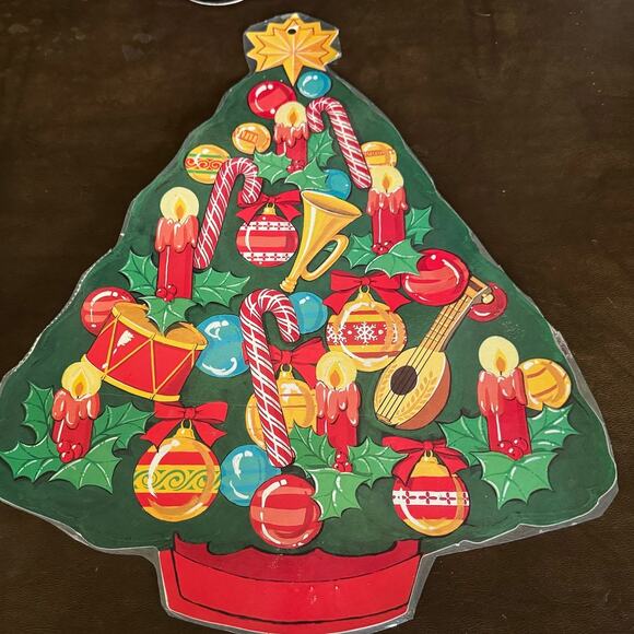 Vintage Christmas Paper Cut Outs Santa Mrs Claus Holiday Tree Carolers USA Made - Picture 5 of 9